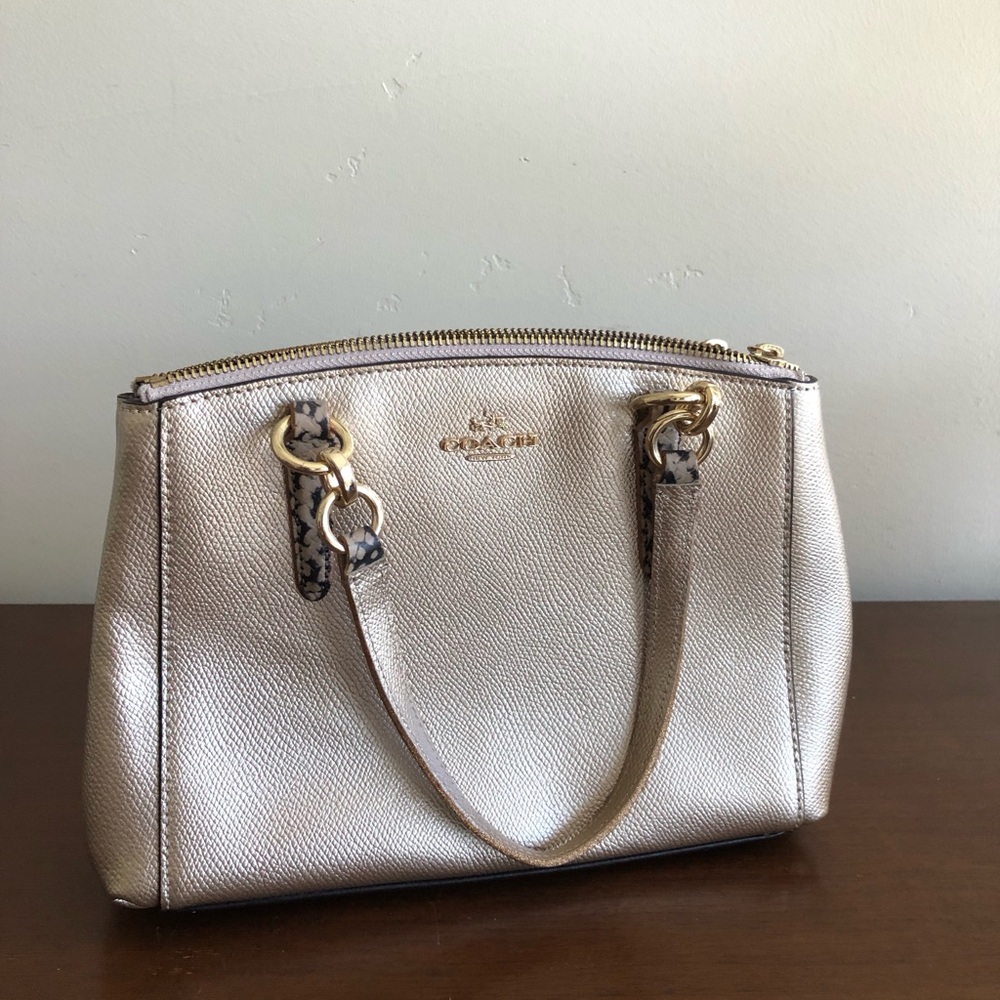 Coach Shimmering Gold Satchel